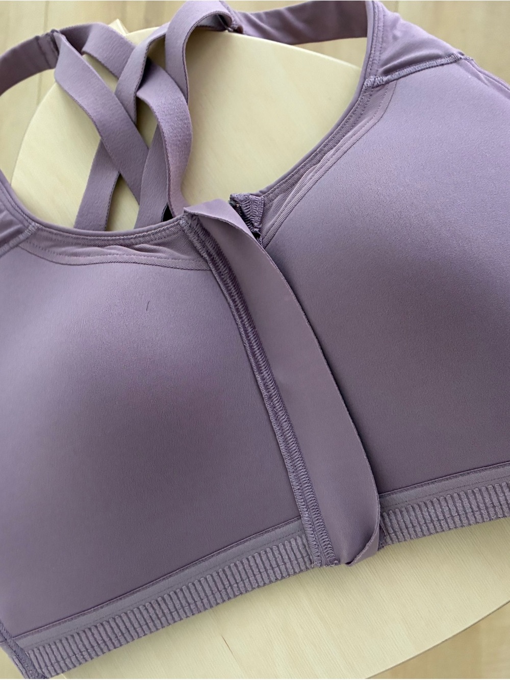 lululemon athletica Front-Zip Crop Bralette in Mauve - Picture 4 of 4